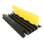 Checkers 3-Channel 2.125" Yellow Jacket Cable Protector with Standard Ramp in Yellow/Black