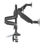 Alera Adaptivergo Heavy-Duty Triple Monitor Arm Clamp Mount With USB