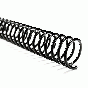 Akiles 18mm Plastic Coil Bindings (100 Pcs.) 140 sheet capacity 4:1 Pitch 12" Length (Shown in Black)