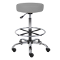 Boss B16240 Backless Caressoft Medical Doctor's Stool, Footring (Shown in Grey)