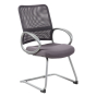 Boss Mesh-Back Fabric Guest Chair, Grey