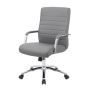 Boss B696CRB-GY Modern Ribbed Vinyl Executive Chair, Grey