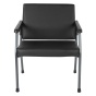 Office Star Big & Tall 400 lb Antimicrobial Waiting Room Guest Chair, Black