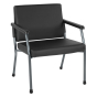 Office Star Big & Tall 400 lb Antimicrobial Fabric Guest Chair, Black