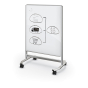 Best-Rite Visionary Move 3' x 4' Mobile Glass Whiteboard, Magnetic