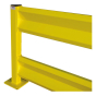 Bluff Steel End Tube Posts for Tuff Guard Warehouse Safety Rails (Shown with Optional Rails, Sold Separately)