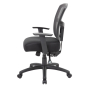 Boss B6023 Mesh-Back Fabric Mid-Back Task Chair