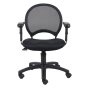 Boss B6216 Mesh-Back Fabric Mid-Back Task Chair