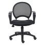 Boss B6217 Mesh-Back Fabric Mid-Back Task Chair