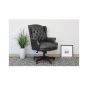 Boss B800 Traditional Wingback Button-Tufted Wood Executive Office Chair