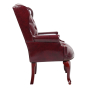 Boss Traditional Wingback Button-Tufted Hardwood Guest Chair