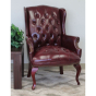 Boss Traditional Wingback Button-Tufted Hardwood Guest Chair