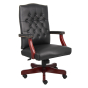 Boss B905 Traditional Button-Tufted Hardwood Executive Office Chair (Shown in Black)