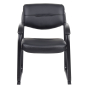 Boss LeatherPlus Low-Back Guest Chair with Padded Arms
