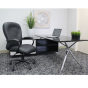Boss B990-CP Big & Tall 400 lb. Heavy-Duty High-Back Executive Office Chair, Black Caressoft