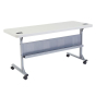 NPS Flip-n-Store 60" W x 24" D Nesting Training Table, Speckled Grey
