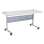 NPS Flip-n-Store 60" W x 24" D Training Table, Speckled Grey