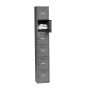 Tennsco Assembled 6-Tier Steel Box Lockers without Legs (Shown in Medium Grey)