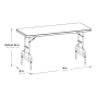 Office Star Work Smart 72" W x 30" D Multi-Purpose Height Adjustable Resin Folding Table