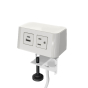 Burele Power Outlet & 1-USB-A+C Charging Port Slide Mount Power Module 72" Cord, (Shown in White)