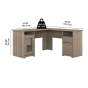 Bush Furniture Cabot 60" W L-Shaped Office Desk