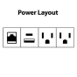 Mho 2-Power Outlet, USAB-A+C Charging Port & Ethernet Pop-Up Power Module