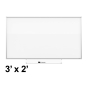 Quartet Silhouette 3' x 2' Total Erase Surface Silver Aluminum Frame Whiteboard