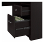 Bush Furniture Cabot 60" W L-Shaped Office Desk Set with Hutch and Storage