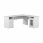 Bush Furniture Cabot 72" W L Shaped Computer Desk with Storage (Shown in White)