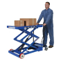 Vestil 1000 lb Load 24" x 40.5" Heavy Duty Premium Double Scissor Lift Table Cart