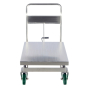 Vestil 1100 lb Load 23.5" x 35.5" Manual Hydraulic Foot Pump Stainless Steel Scissor Lift Table Cart