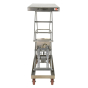 Vestil 1500 lb Load 24" x 47.5" Stainless Steel Scissor Lift Table Cart