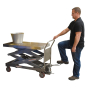 Vestil 1500 lb Load 24" x 47.5" Stainless Steel Scissor Lift Table Cart