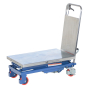 Vestil 220 lb Load 17.5" x 27.5" Hydraulic Foot Pump Double Scissor Lift Table Cart