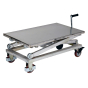 Vestil Mechanical Winch Stainless Steel Scissor Lift Table Cart 660 lb Load 23.5" x 37"