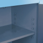 Just-Rite ChemCor 8604282 Countertop Self Close One Door Hazardous Material Safety Cabinet, 4 Gallons, Royal Blue (ChemCor interior)