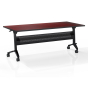 Mayline Flip-N-Go LF2460T 60" W x 24" D Nesting Training Table (Shown in Cherry with Black Base)