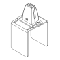 RightAngle Mounting Bracket for Cubicle Panel Sneeze Guards