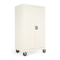 Alera 36" W x 24" D x 66" H Mobile Storage Cabinet in Putty, Assembled