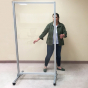 Ghent 38" W x 74" H Clear Acrylic Plexiglass Mobile Room Divider