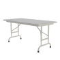 Correll 48" W x 24" D Height Adjustable 22" to 32" Rectangular Melamine Folding Table (Shown in Granite)