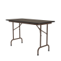Correll 48" W x 24" D x 29" H High-Pressure Top Plywood Folding Table (Shown in Walnut)