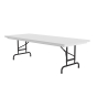 Correll Heavy-Duty 96" W x 30" D Height Adjustable 22" - 32" Rectangular Folding Table (Shown in Granite)