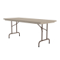 Correll 60" W x 30" D x 29" H Rectangular Tamper-Resistant Folding Table (Shown in Mocha)