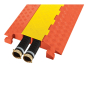 Checkers 2-Channel 3.25" Linebacker Heavy Duty Cable Protector in Yellow/Orange