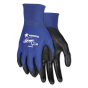 Memphis Ultra Tech Tactile Dexterity Work Gloves, Blue/Black, Medium, 12/Pair