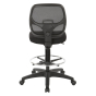 Office Star Work Smart Deluxe Mesh-Back Fabric Drafting Chair, Footring