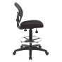 Office Star Work Smart Deluxe Mesh-Back Fabric Drafting Chair, Footring