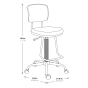 Office Star Light Duty Ergonomic Drafting Chair with Teardrop Footrest