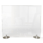 Ghent 29" W x 24" H Clear Acrylic Plexiglass Freestanding Desk Privacy Panel